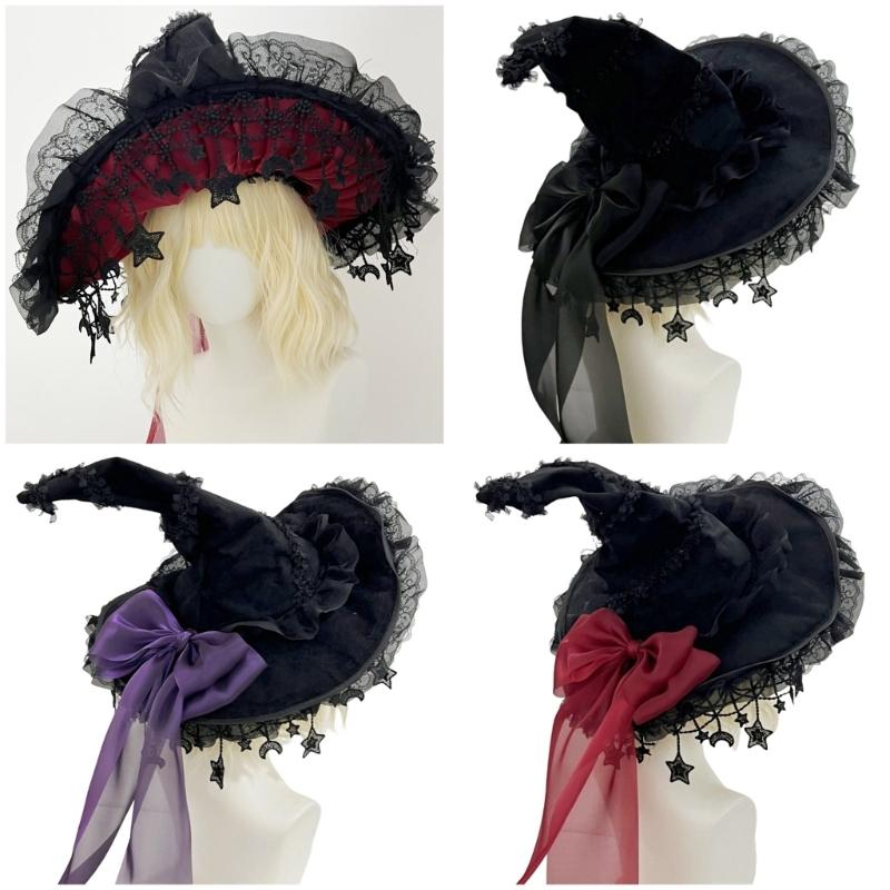 Halloween Wizard Hat Funny Witch Hat Witch Caps Wizard Costume Accessories for Masquerades Party Decor Cosplay Props
