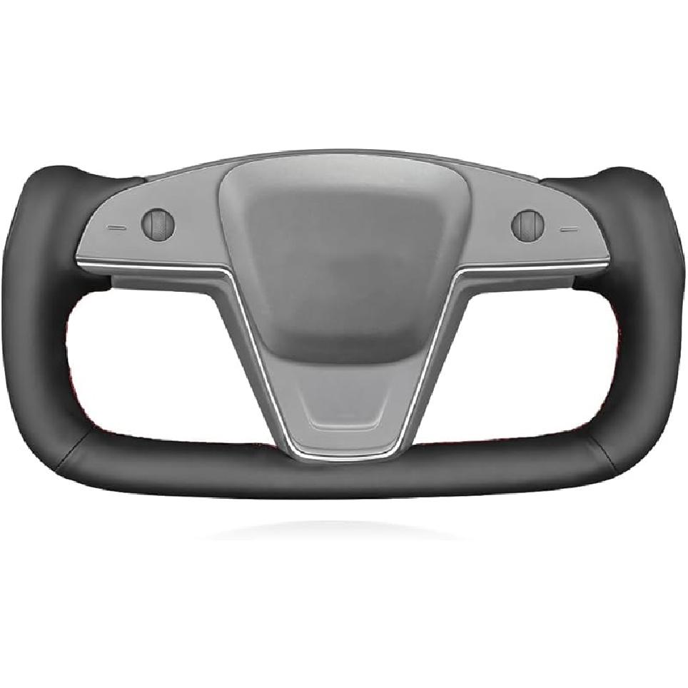 

MEWANT DIY Ручная Строчка Черный Гладкий Искусственная Кожа Чехол на Руль для Tesla Model S Yoke 2021-2023 Model X Black Smooth Artificial L