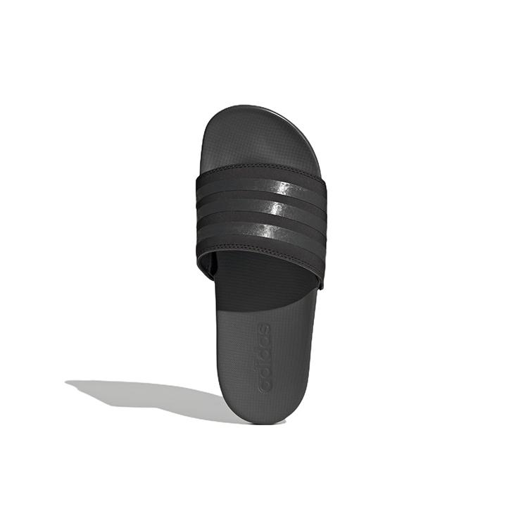 New Adidas Adilette Comfort Slides Core Black Grey Women's GX4303