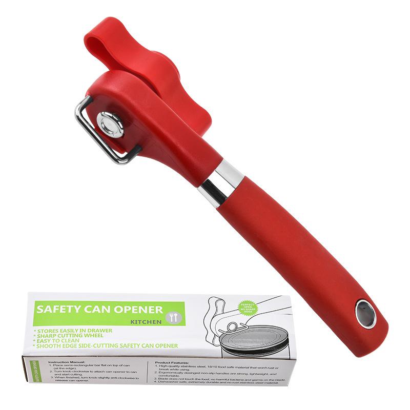 Stainless Steel Single Handle Side Cut Safety Can Opener