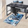 """Loup des neiges et Dragon de glace Impression d'art fantastique Tapis de bureau Parfait pour la décoration intérieure Tapis de bureau pour chaise de bureau Tapis de chaise pour bureau Polyester Chaise"""