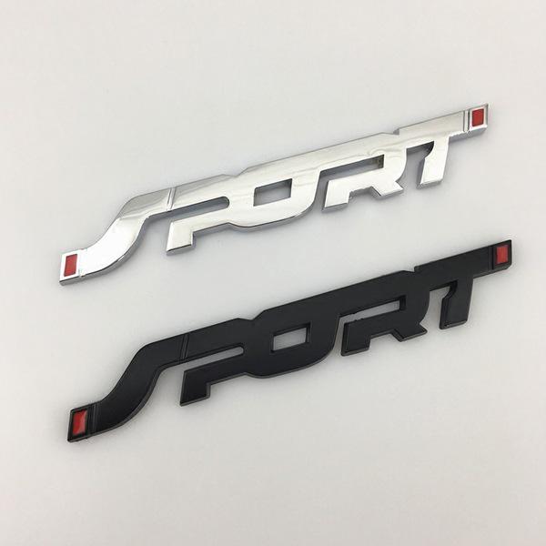 

3D Sporty Personality Metal Car Decals for Side, Fender & Trunk червоний