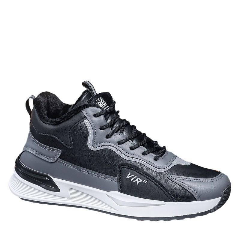 Men's Shoes Fashionable Velvet Versatile Men's Shoes Casual Leather Shoes Warm Cotton Shoes Sports Little White Board Shoes Men's Trendy Shoes