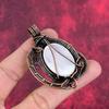 Selenite Pendant Copper Wire Wrapped Pendant Handmade Natural Gemstone Pendant Copper Jewelry Gift for Mom Designer Pendant Selenite Jewelry