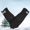 Warm Gloves for Women Plus Velvet Thickened Cold Proof Outdoor Cycling Fashion Cute Bow Touch Screen Autumn and Winter Gloves