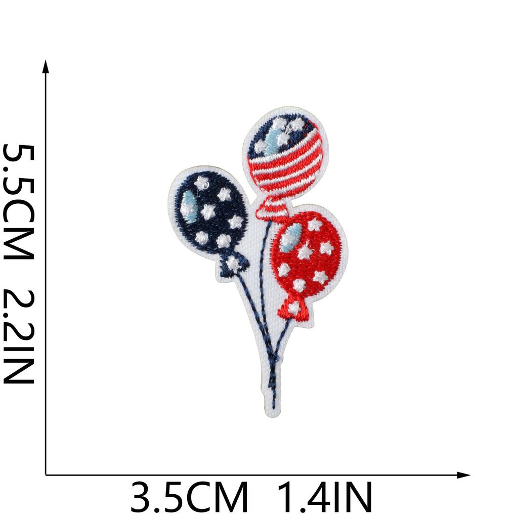 Independence Day Theme Embroidery Cloth Sticker Cartoon Fireworks Clothes Holiday Decoration National Day Patch Sticker Ironing