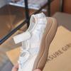 Kids Casual Sandals for Girls 2025 Summer Cut-outs Mesh Soft Sole Toddler Beach Sandals with Lesbian Versatile Chic School Shoes