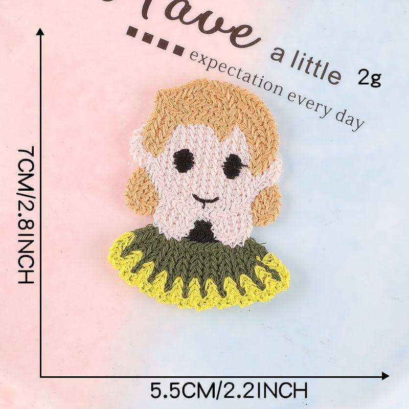 Computer Embroidery Label Princess Cute Children Bb Clip Hair Accessories Accessories Diy Hand Account Accessories Patch Embroidery Sticker