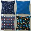 Artistic Background Patterns Cushion Cover Soft  EasyWash Pillow Case  Versatile for Couch Bed Travel and Office