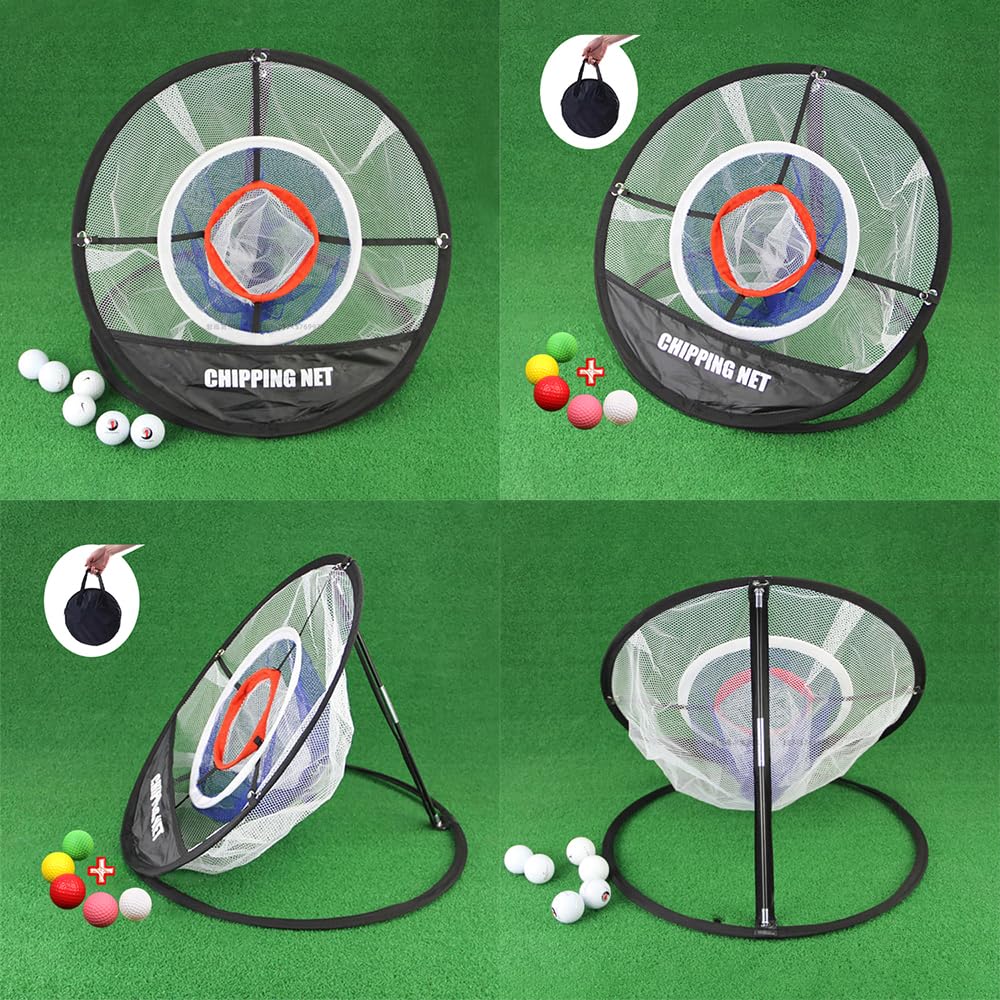 Golf Approach Practice Net, Golf Practice Equipment, Approach Net, Golf Shot Practice Aid, Golf Practice Net (Practice Net - Black)