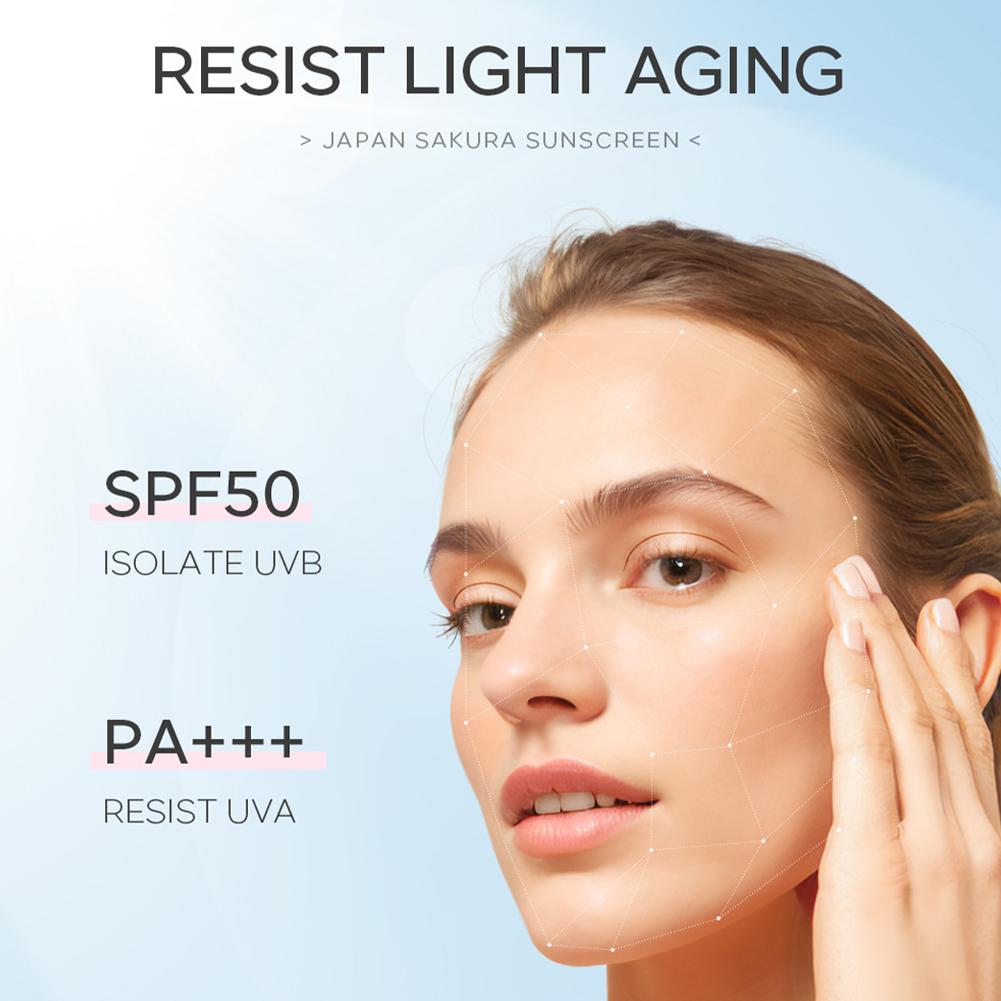 SPF50 Sonnencreme Sakura Gesicht & Körper Sonnenschutz 30ml Natürlich Feuchtigkeitsspendend Wasserfest Haut Sonnenschutz Schützt Beruhigt