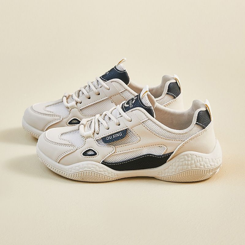 Internet celebrity Korean version of German training white shoes women's 2025 summer mesh breathable new student running sports casual shoes