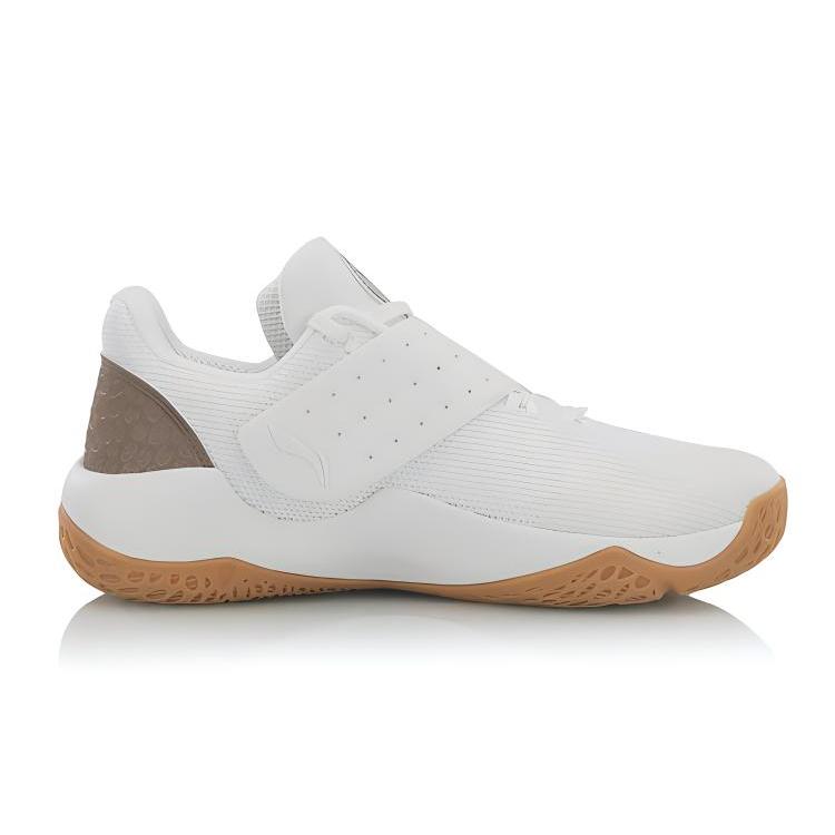 New LiNing SONIC 6 Anti Slip Wear Resistant Low Top Basketball Shoes Men's Ivory ABAN053-4