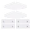 2Pcs Acrylic Corner Floating Shelves Wall Mount Shower Shelf Clear Organizer for Bathroom Storage Transparent
