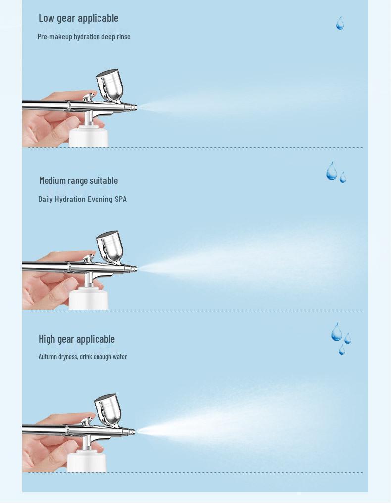 Handheld High-Pressure Oxygen Injector Spray: Facial Cleanser, Moisturizer & Humidifier Beauty Device (English Version)