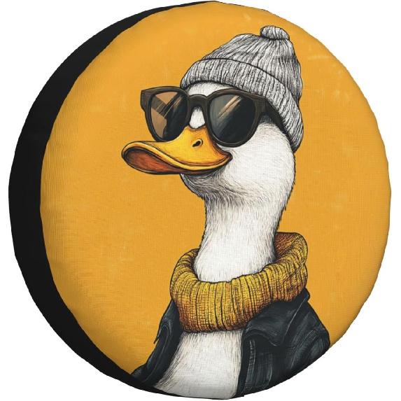 

Funny Duck Spare Tire Cover Weatherproof Universal Wheel Protectors Cute Duck Wheel Covers for Rv Camper Travel Trailer SUV Truck 17 Inch 14 inch