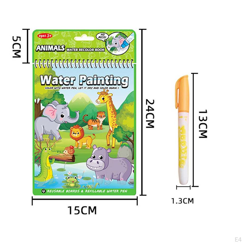 Educational Coloring Books Water Doodle Activity Set Drawing Toys Travel Scribble