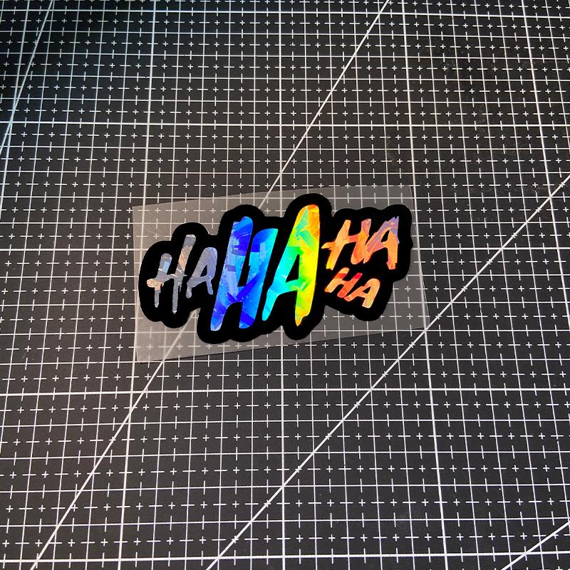 1PC HAHA Motorcycle Stickers Waterproof for DIY Motorbike Fuel Tank Helmet Front Fairing Fork Road Bike Universal Vinyl Decals