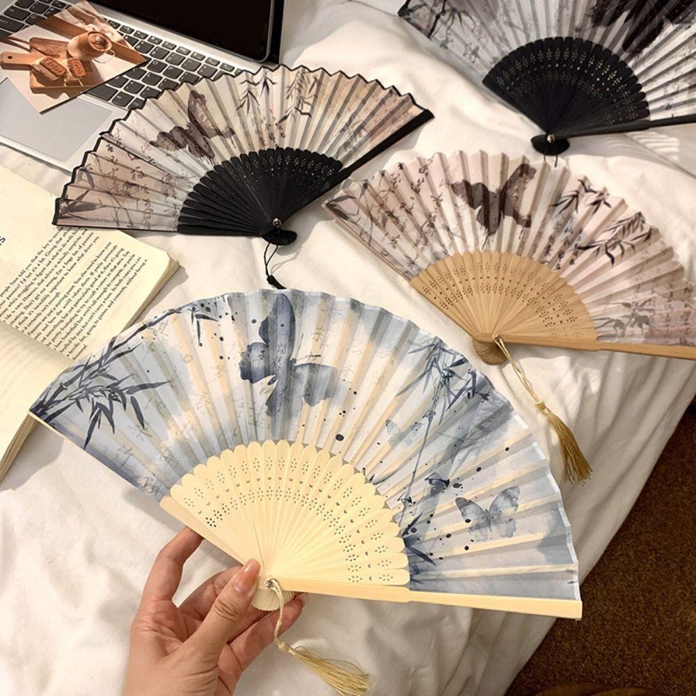 Butterfly Retro Handheld Fan Chinese Style Dance Fan Unisex Decorative Hand Fan Wedding
