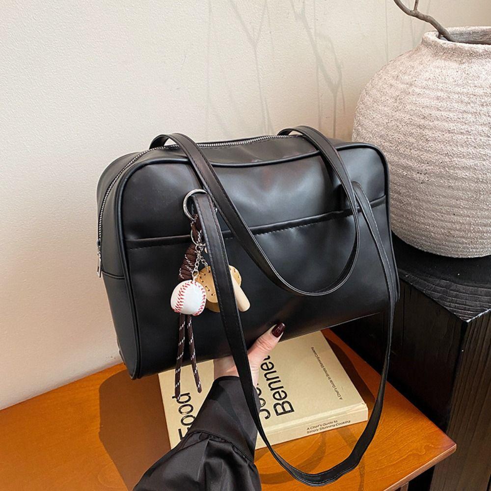 New Soft Surface Women's Tote Bag PU Leather Double Strap Shoulder Bag Large Capacity Underarm Bag Travel Work