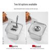 304 Stainless Steel Square Seasoning Bowl with Lid