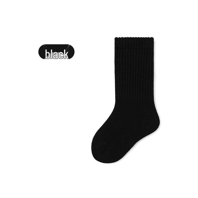 Children's Mid-Calf Cotton Socks for Boys and Girls - Spring/Autumn Style, Loose-Top Princess Design, Infant & Student Sports Socks.