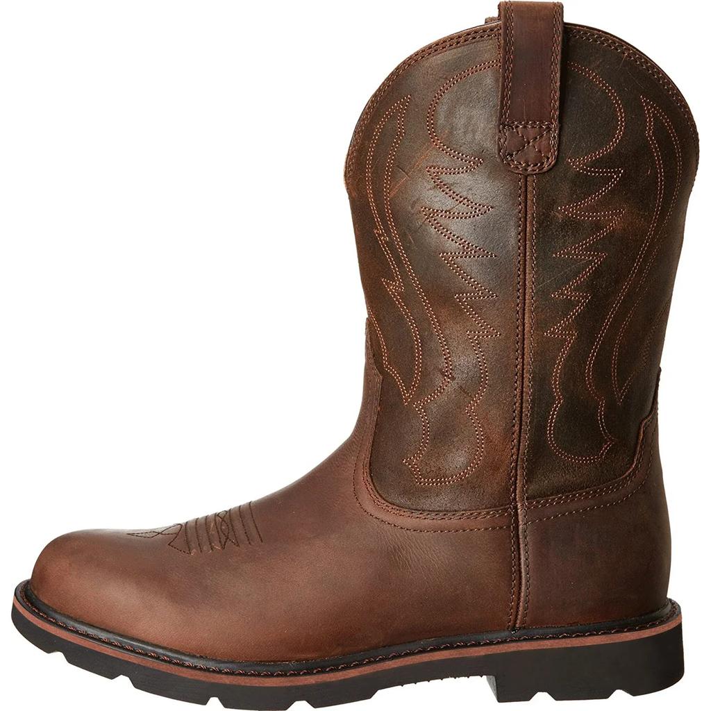 Men Boots High Tube Big Tree Elements Western Denim Boots Embroidery Craft Retro Men Footwear Big Size Shoes For Men