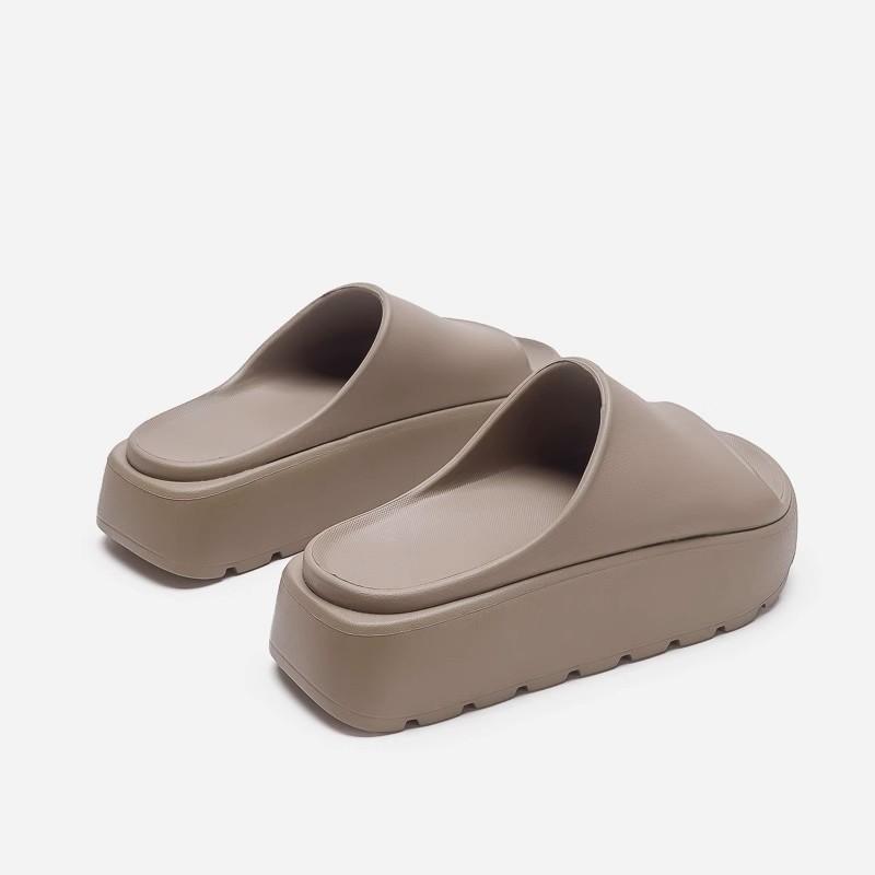 2024 New Minimalist Sponge Cake Slippers for Women, Versatile for Outdoor Wear, Beach Height Increase EVA Slippers