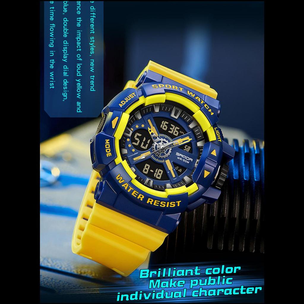 Sanda New 3128 Ceas barbatesc si dama multifunctional Personalitate la moda, simplu, la moda, generos Ceas electronic barbati femei