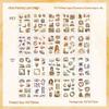 Cross-border Honey Glaze Retro Sticker Book - Cute Girl DIY Journal Material