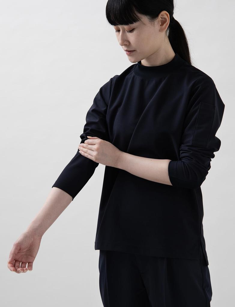 Seven Uniform CU1963-1 Navy LL Mock Neck Long Sleeve T-Shirt