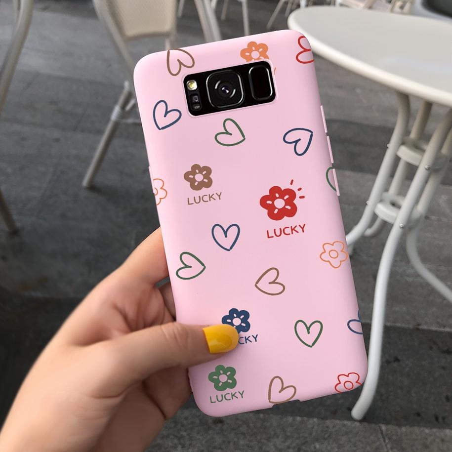 Shockproof Case For Samsung S8 Plus SM-G955F Cover Colorful Daisy Cactus Soft Matte Phone Case For Samsung S8 S 8 S8+ G950F Capa