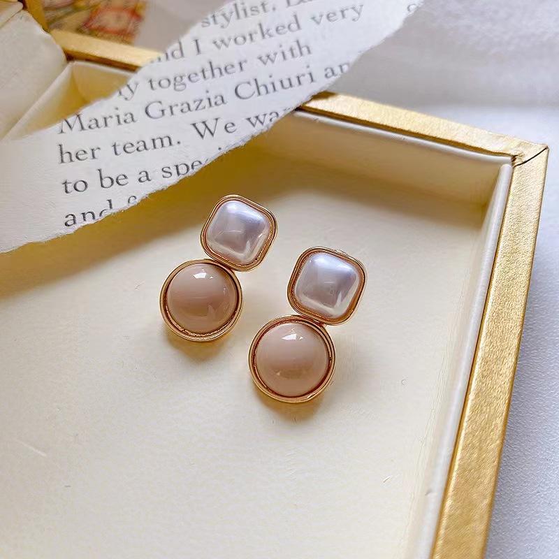 

Ретро черные квадратные серьги-подвески с иглой из серебра 925 пробы для женщин - Нишевый дизайн 2025 Alloy