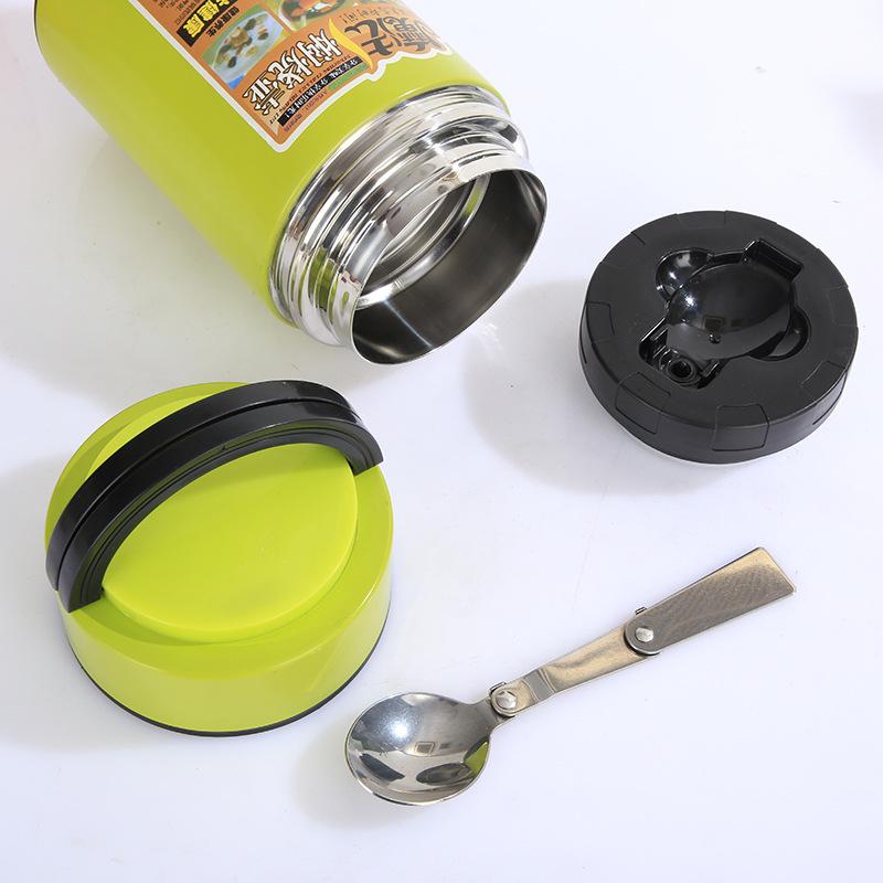 304 Stainless Steel Large Capacity Insulated Double-Layer Food Jar for Outdoor and Household Use