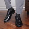 Men's shoes spring soft leather business men's casual leather shoes men's wedding shoes formal youth shoes men's pointed lace-up men's shoes