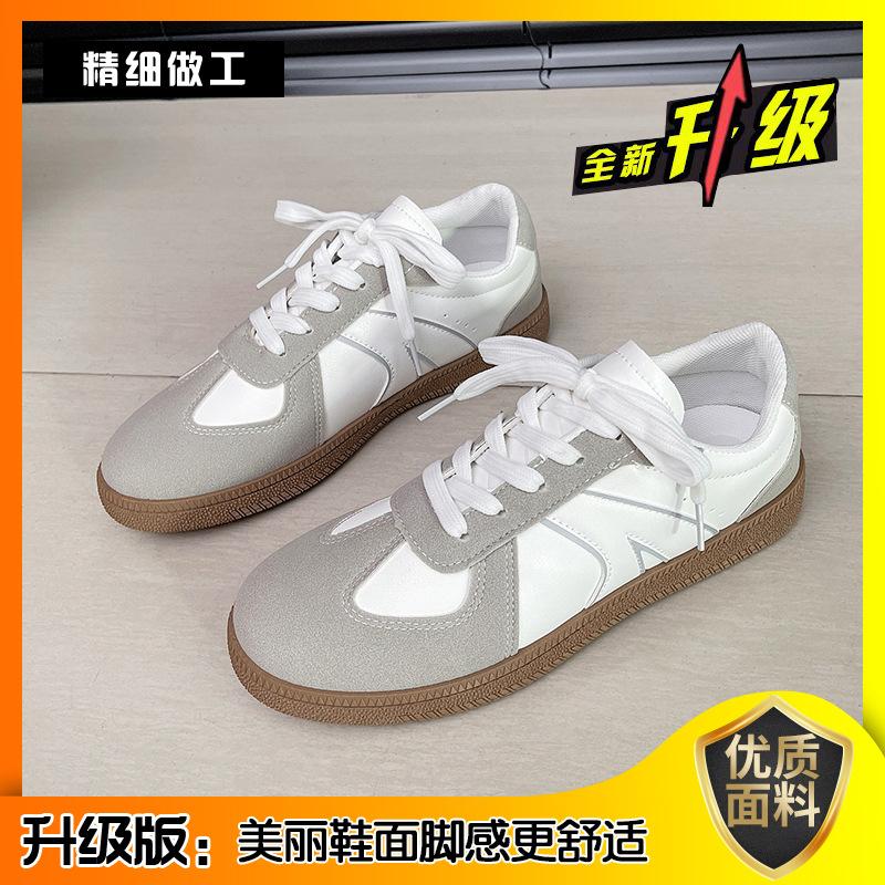 Takeaway Large-size Flat-bottomed Casual Lace-up Sports Single Shoes 22 Autumn New Lace-up German Training Shoes