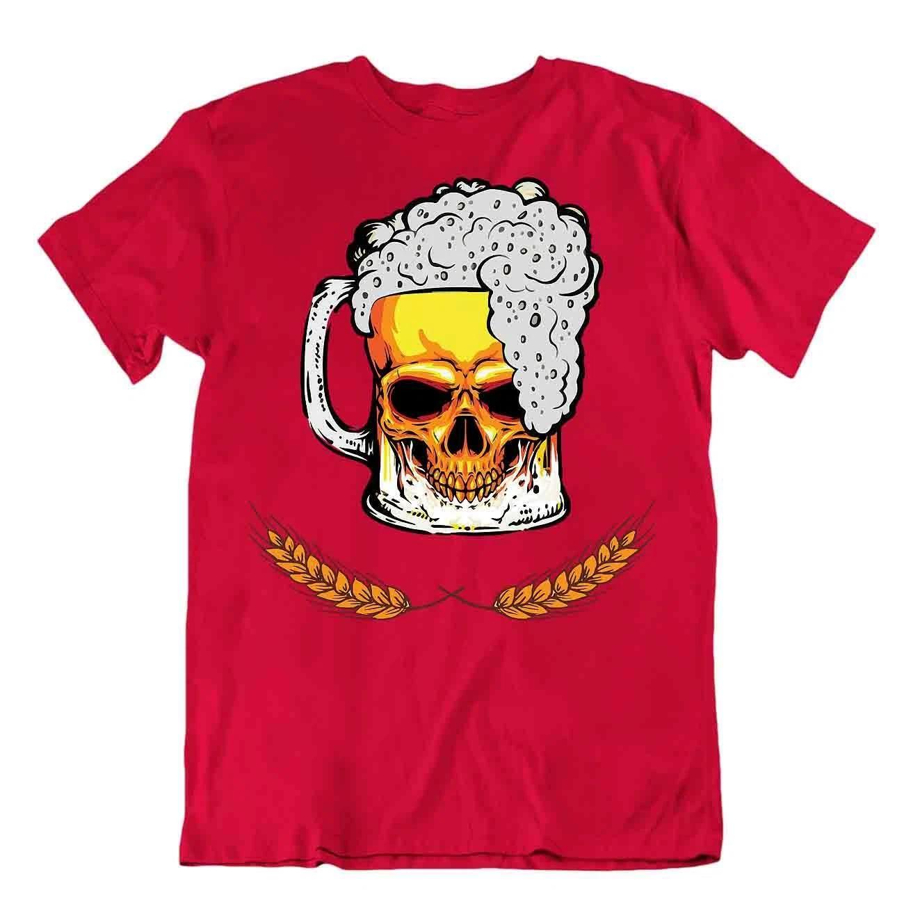 Skulaton Beer T-Shirt Night Birthday Party Tee Realist Beer Glas Shirt 3XL
