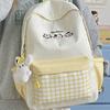 Schoolbag Cute College Schoolbag Female Japanese Ins Plaid Girl Small Fresh Junior High School Backpack Primary and Secondary School Backpack