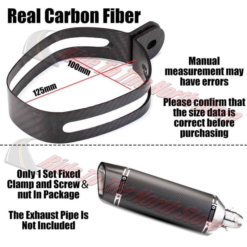 For SC project Arrow Yoshimura AK Brother Mivv Leovince Austinracing Etc Exhaust Tail Pipe Carbon Fiber Stainless Fixed Clamp