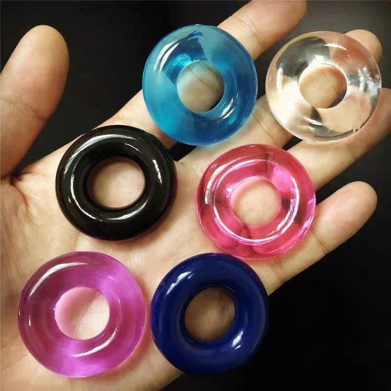 10pcs Silicone Durable Penis Ring Adult Men Ejaculation Delay Cock Rubber Rings Penis Enlargement Sex Toys For Male Sex Ring