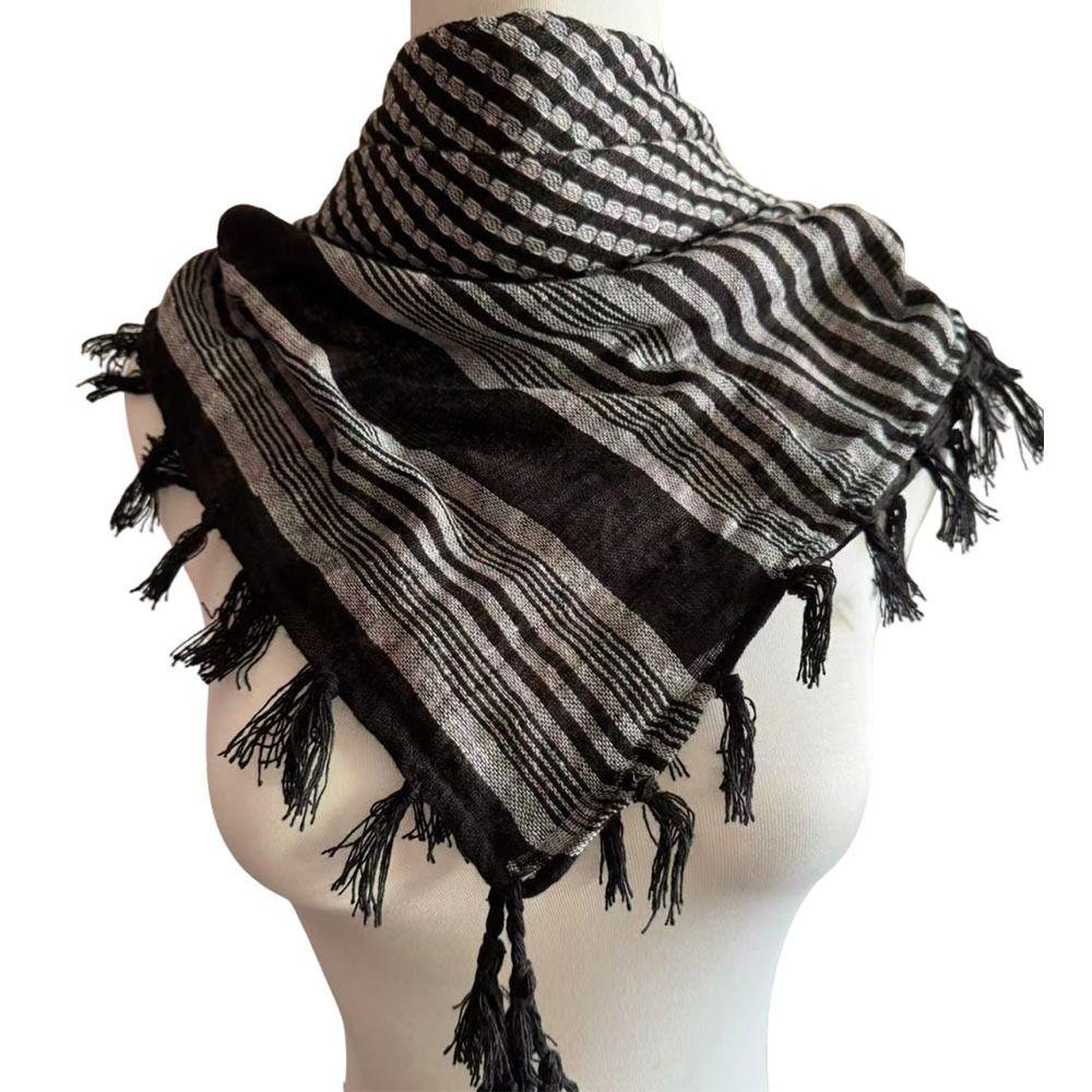 with Tassel Arab Shemagh Wrap Style Headscarf Arabic Scarf Head Neck Scarf Costume Events