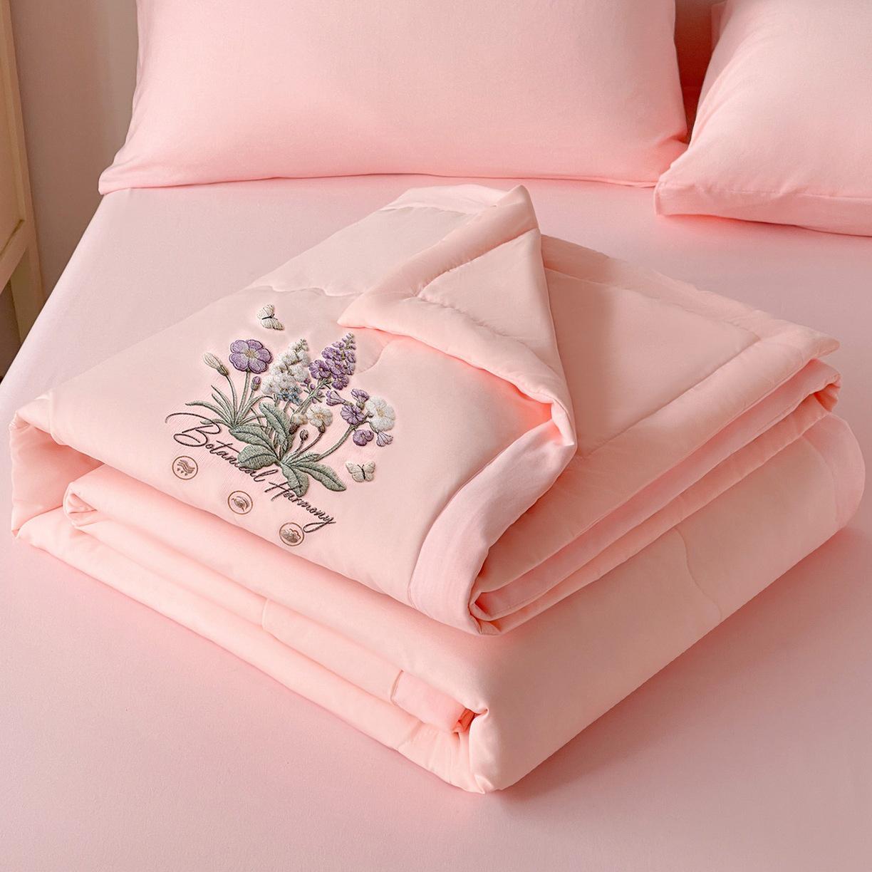 2026 Washable Cotton Soybean Fiber Summer Cool Quilt 150*200cm розовый