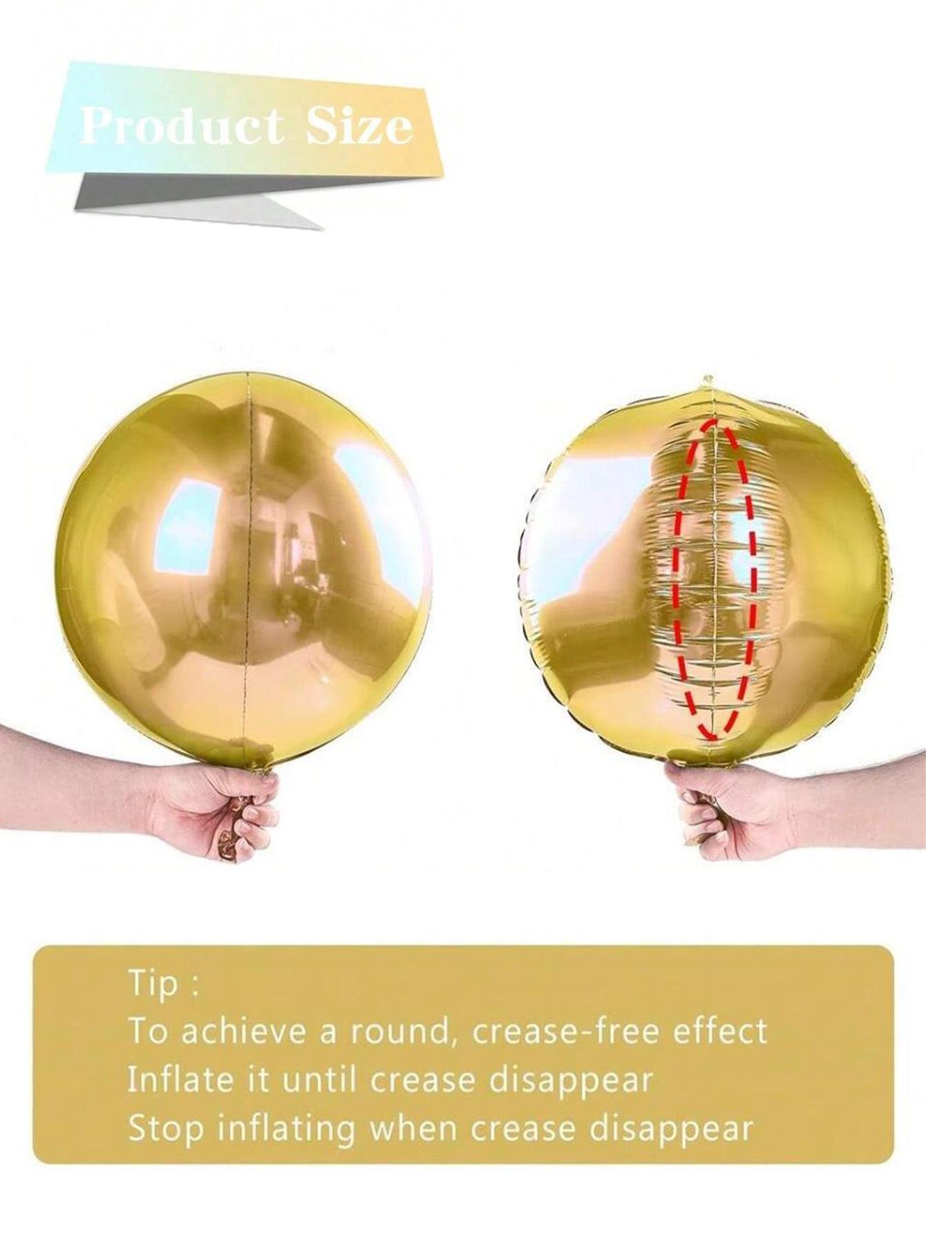 

4D алюминиевая фольга гелиевый шар металлический блестящий шар свадьба день рождения вечеринка украшение для детской вечеринки детские игрушки принадлежности 5pcs-10inch