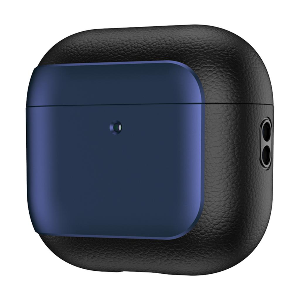 For AirPods 4 with ANC TPU Case Electroplating Litchi Texture Fall Prevention Earphone Cover with Lanyard