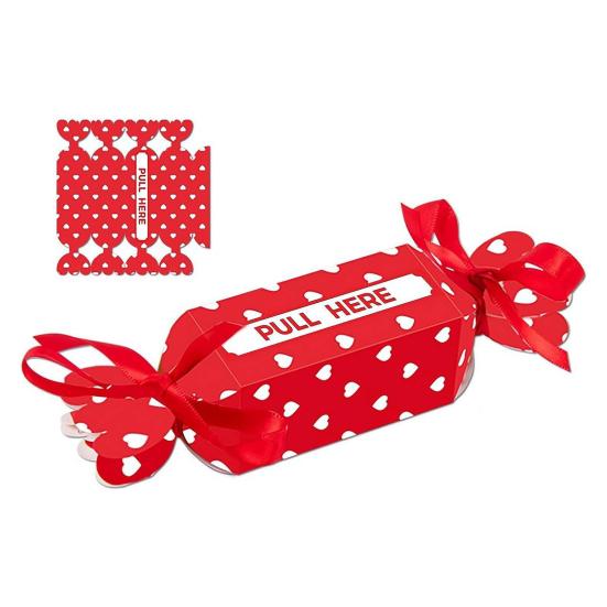 Christmas Candy Cash Pull Box Interactive Money Gift Holder with Ribbon