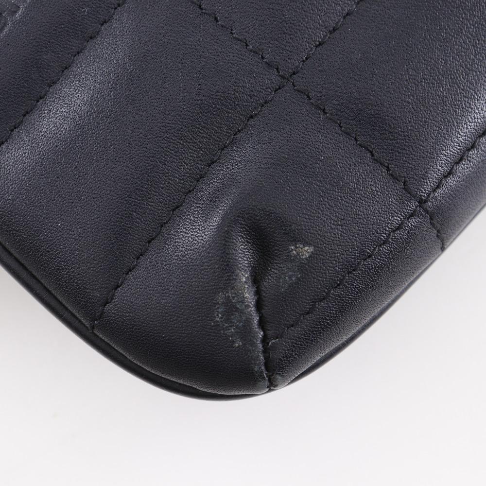 MCM Mini ChainShoulder Shoulder Bag Black Leather Women Used