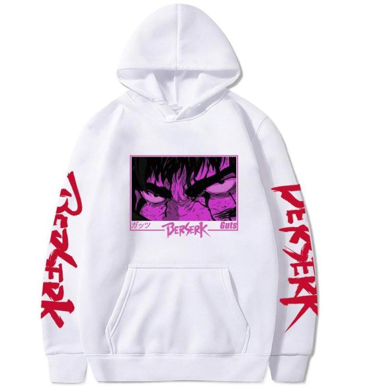 Berserk Anime Hoodie Oversized Loose Fit Graphic Print Sweatshirt Men Casual Streetwear