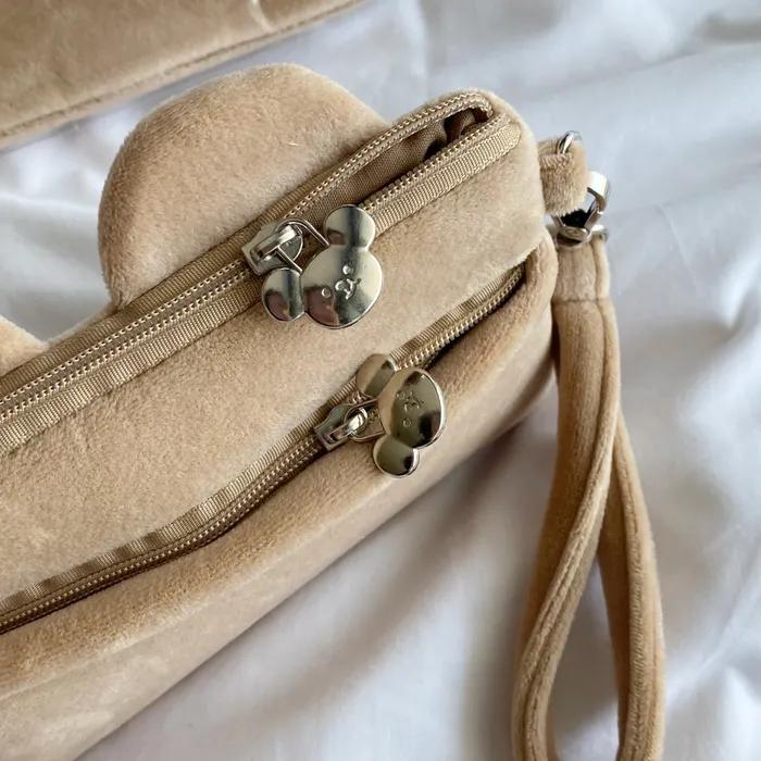 Panggom Square Pouch (2 Zippers) / Square Pouch Passport Wallet Strap