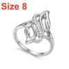 Creative Inlaid CZ Zircon Exaggerated Curve Wrapped Finger Rings Fashion Dainty Hollow Ice Cream Shaped Ring Punk Party Zircon