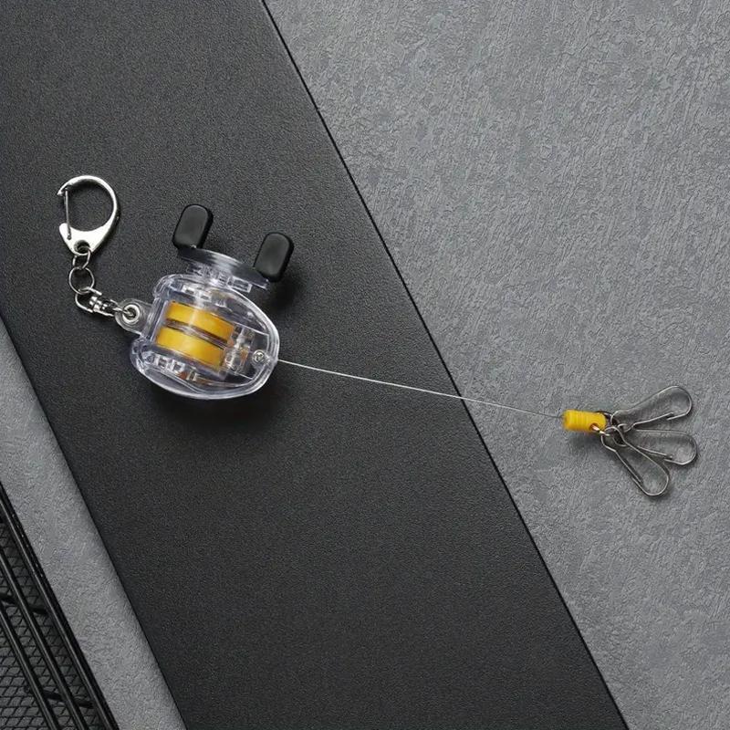

1PC Wire Rope Drum Wheel Retractable Buckle Fishing Supplies Quick Release Buckle Fishing Gear Accessories Multi-Tail Buckle